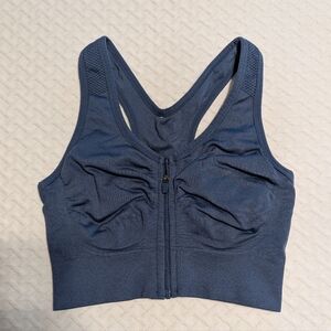 90 Degree By Reflex High Performance Full Support Sport Bra Blue Grey Womens XXS
